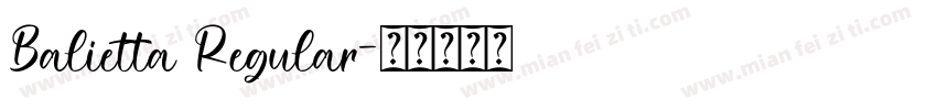 Balietta Regular字体转换